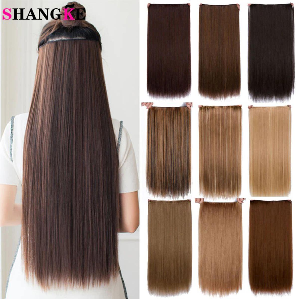 Elegant 5 Clips In Straight Hair Extension