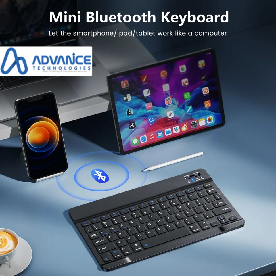 Rechargeable Bluetooth Wireless Backlight Keyboard for mobile-laptop-tablet & Android Led Smart Led i-pad with Long Battery Backup