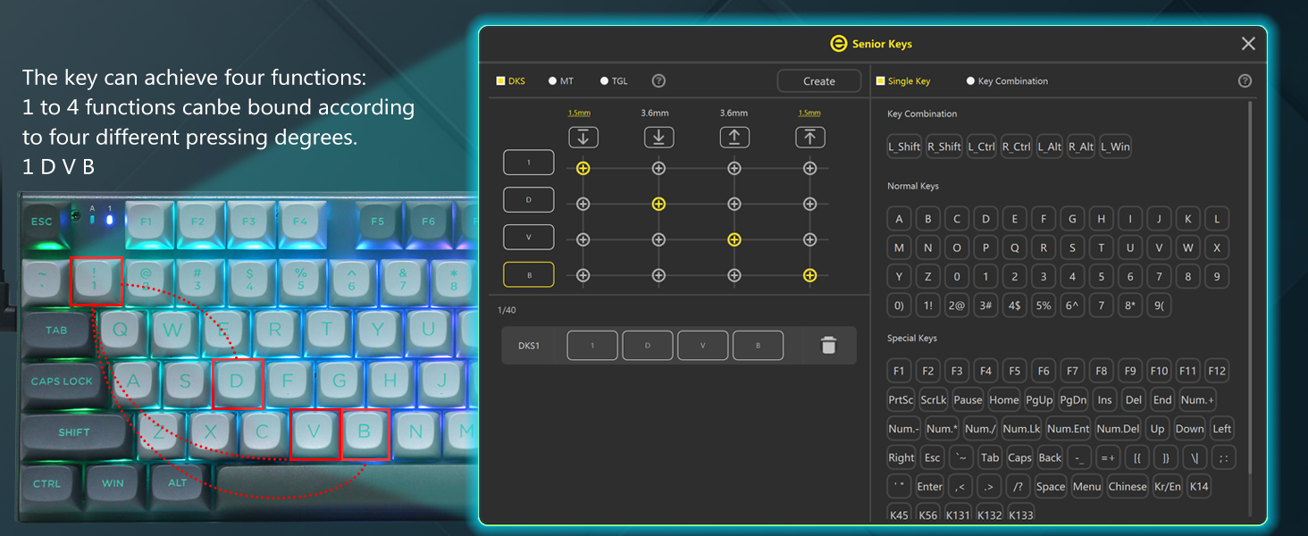 E-YOOSO HZ-94 Rapid Trigger Gaming Keyboard 8k Hz Polling Rate with Magnetic Red Switches Gray/Black 24 6ec403cf4ba8e060c1fa19ba63aa7ae5
