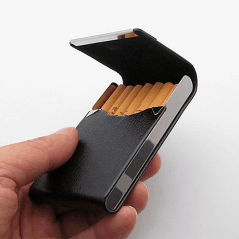 cigarette cases in pakistan Premium Quality Stylish Leather Cigarette Case Luxury & Durable - Black