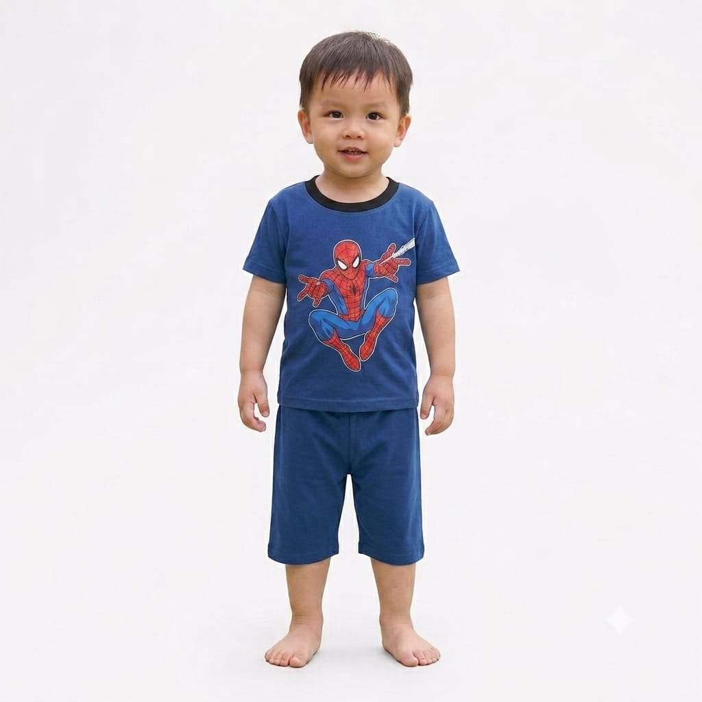 Baby Boy T-Shirt & Short Set – Half Sleeve Cotton Tracksuit with Elastic Short, Summer Wear