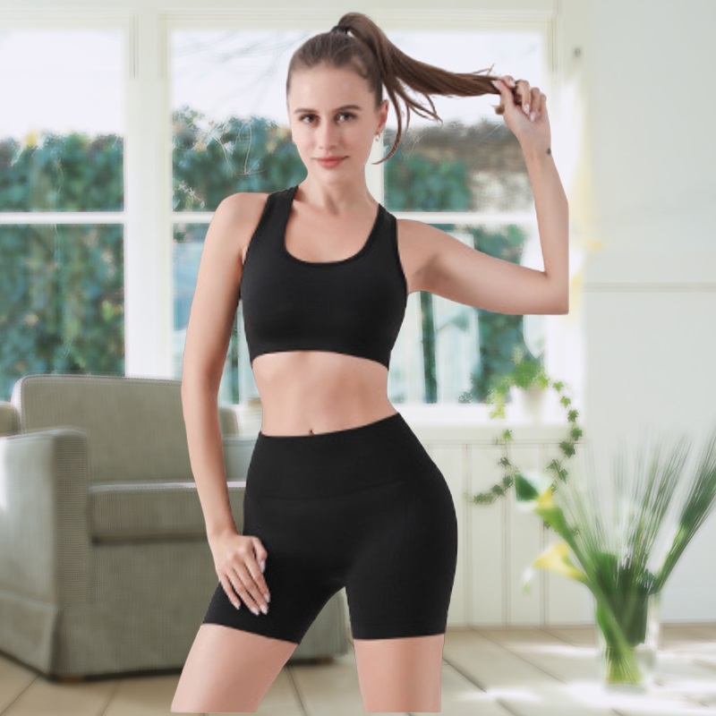 2026 New Women Yoga Set Gym Set Beautiful Bra Seamless Sports Shorts Workout Running Clothing Gym Wear Athletic Two-piece Sport Suit