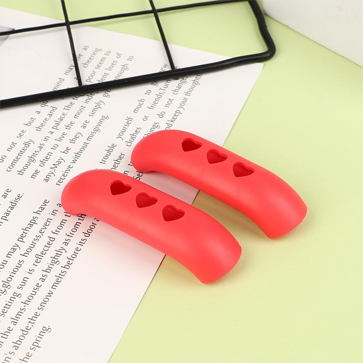 New 2Pcs Silicone Pan Handle Cover Heat Insulation Covers Pot Ear