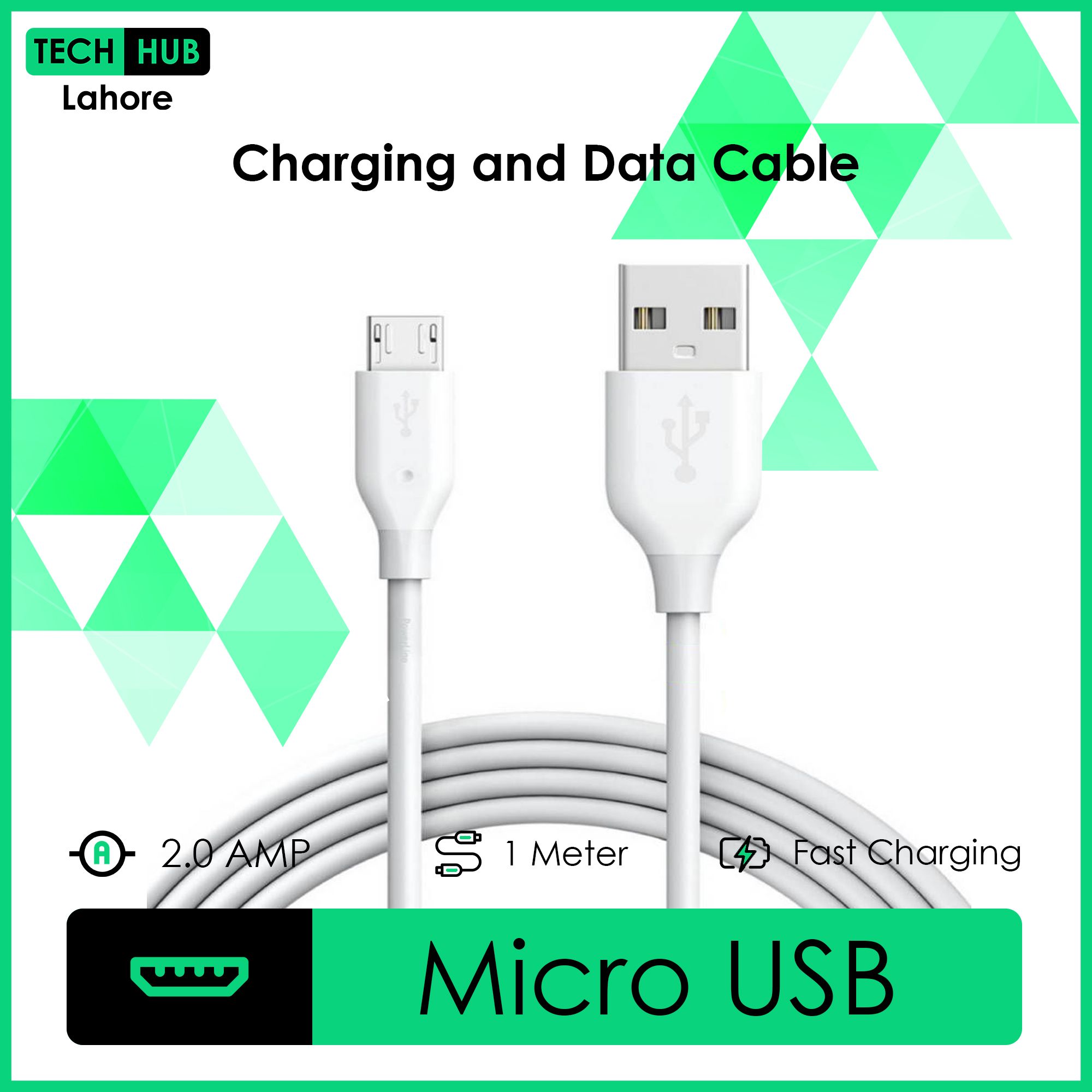 Micro USB Charging Cable for Android Mobiles, Fast Charging, 1 Meter ...