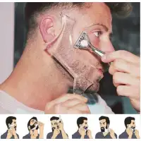8 in 1 Beard Shaping Styling Tool with Inbuilt Comb for Perfect Line up Edging Men's