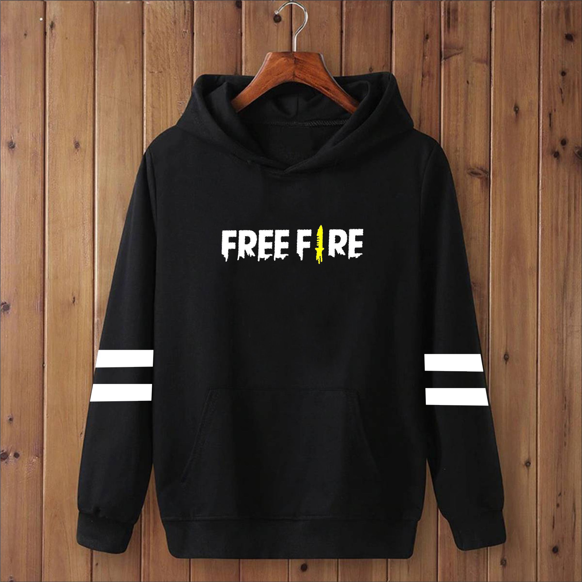 FREE FIRE Printed Hoodies for Men winter pullover