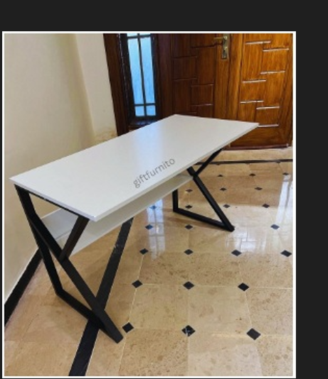 Skyrise K- Shaped Office Table Desktop Table With Book Shelf Office ...