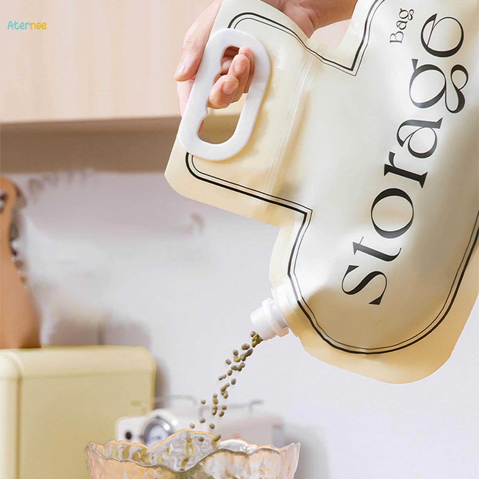 Food Storage Bag Airtight Cereal Storage Containers Pouch Kitchen Organizer 1-Pcs