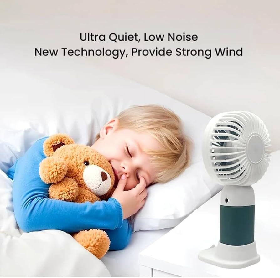 Mini Portable USB Fan 3 Speed Cute Handheld Fan | Rechargeable Cooling Fan | Compact Travel Desk & Hand Fan