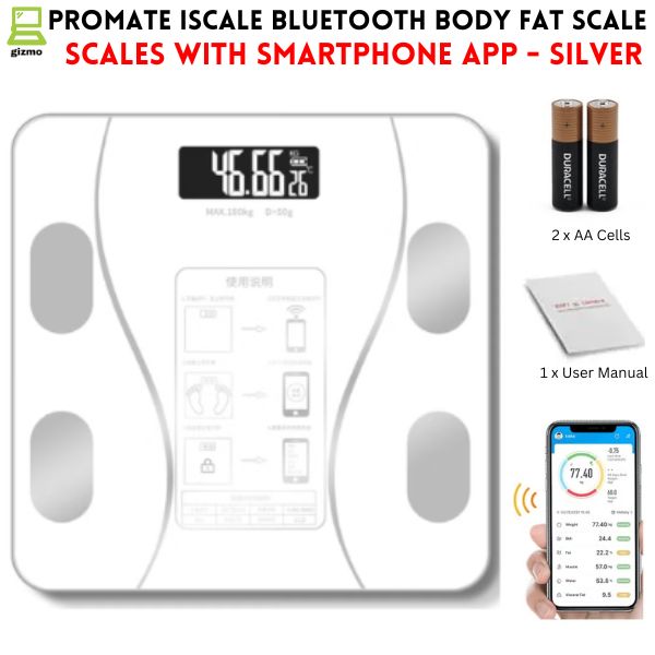 Upto 180kg Bluetooth Weight Machine With App - Smart Digital Body Weight Scale With Bluetooth Weighing Scale App & LED Digital Display -  Accurate Body Fat & BMI Measurement Through App - Weighing Machine & Weighing Scale For Household Use