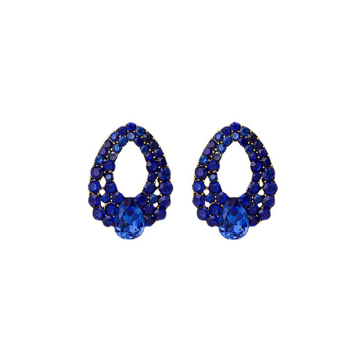 AAA Collection 3 New Fashion Water Drop Dark Blue Earrings Vintage Style for Women Drop Earrings for Girls