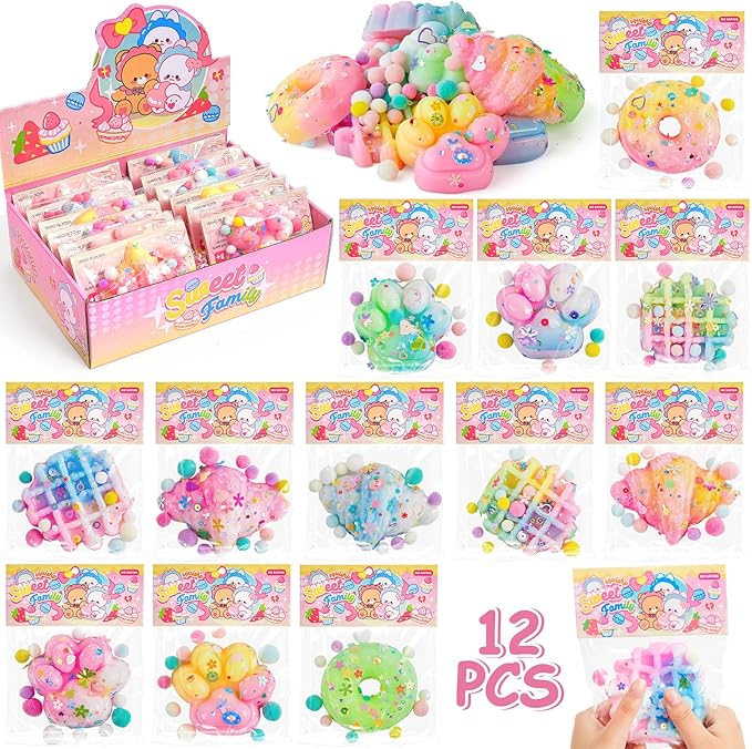 Squishy Cat Paw Squeeze Toy for Kids & Adults | Soft Kawaii Taba Fufu Squishy Waffle & Doughnut Stress Relief Toy | Sensory Fidget Toy Gift (1 PC)