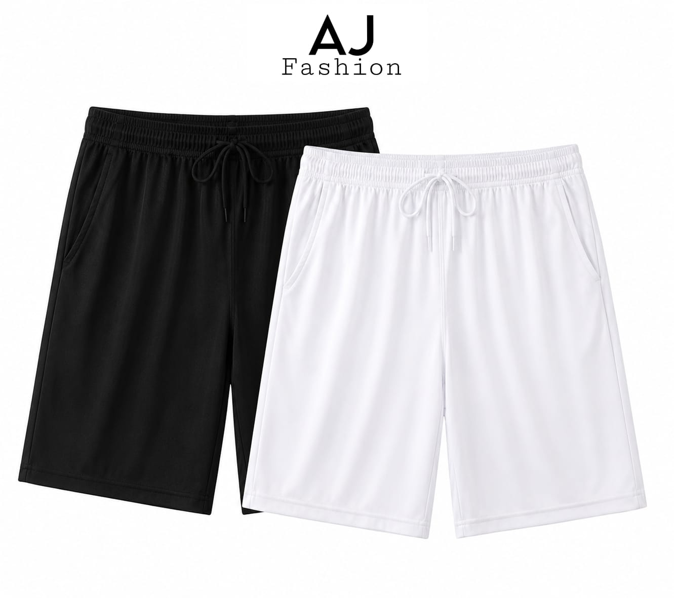 AJ Fashion | Pack Of 2 Man Sweat Shorts | Cotton Jersey | Premium Quality | Casual Wear | Comfortable | With Side Pockets | Relaxed Fit | For Man And Boys