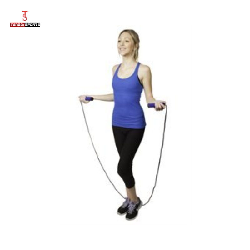Tango Sports and Fitness 3-in-1 Home Gym Set – Tummy Trimmer, Jump Rope & Hand Grips | Spring Rower Set for Full Body Workout, Arm Strength, Core & Cardio Training | Fitness Kit for Home Use – Blue