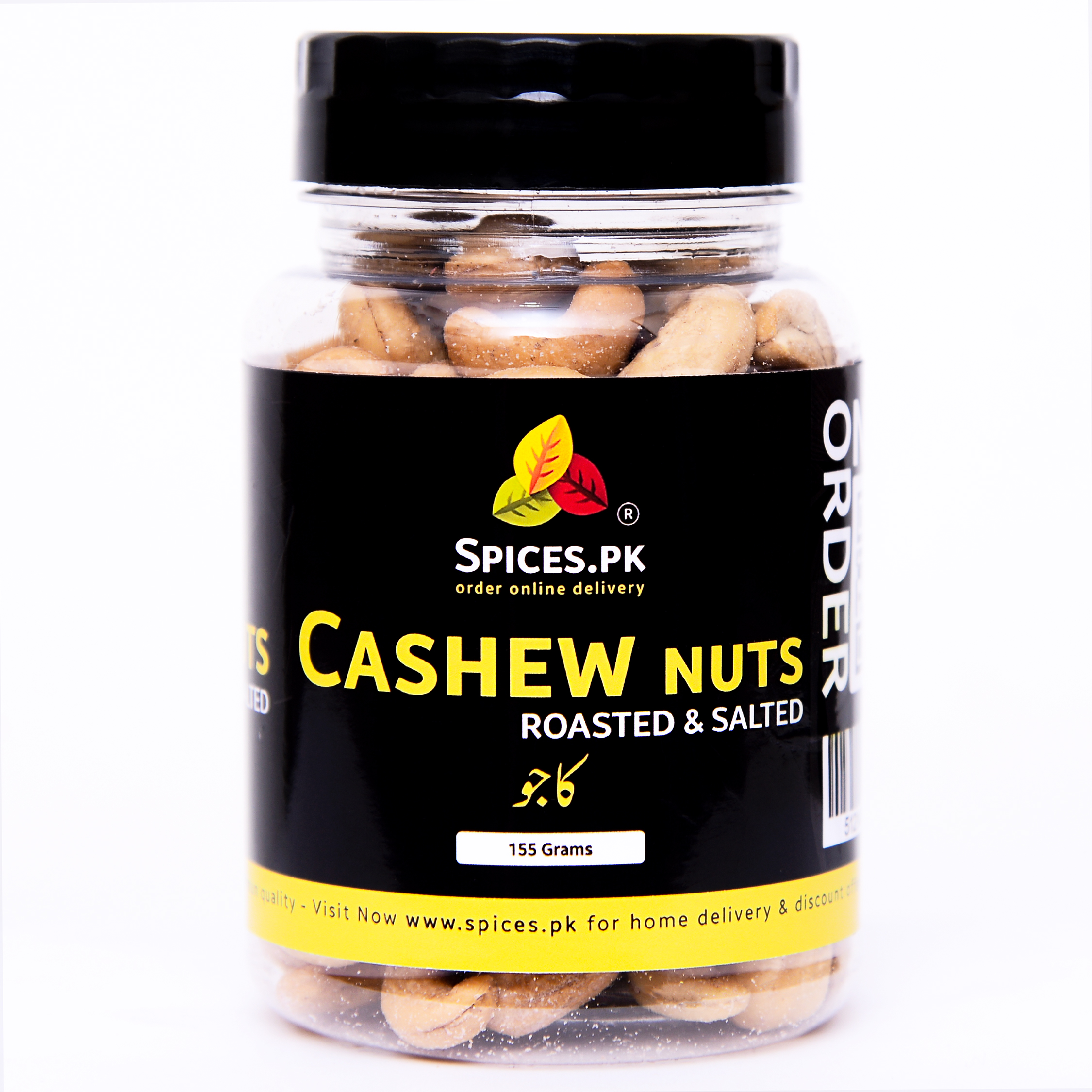 Spices.pk Cashew Nuts ( کاجو ) Roasted & Salty Cashew Nuts / Kaju / Dry Fruit Kaju / Salted Cashew Nuts Wt. 155gm