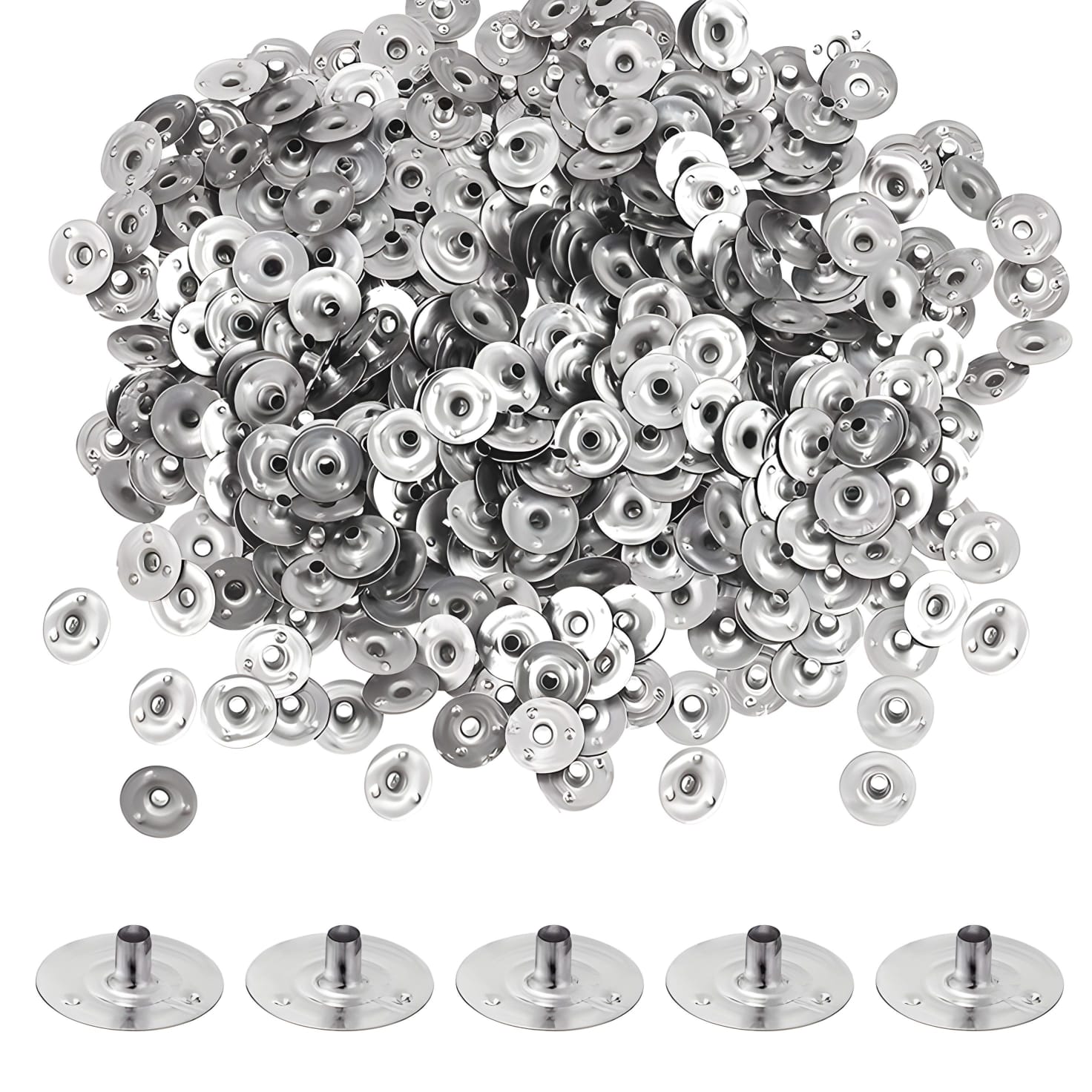 2000pcs Candle Making Metal Tabs Wick Holders for Secure and Stable DIY Candle Crafting