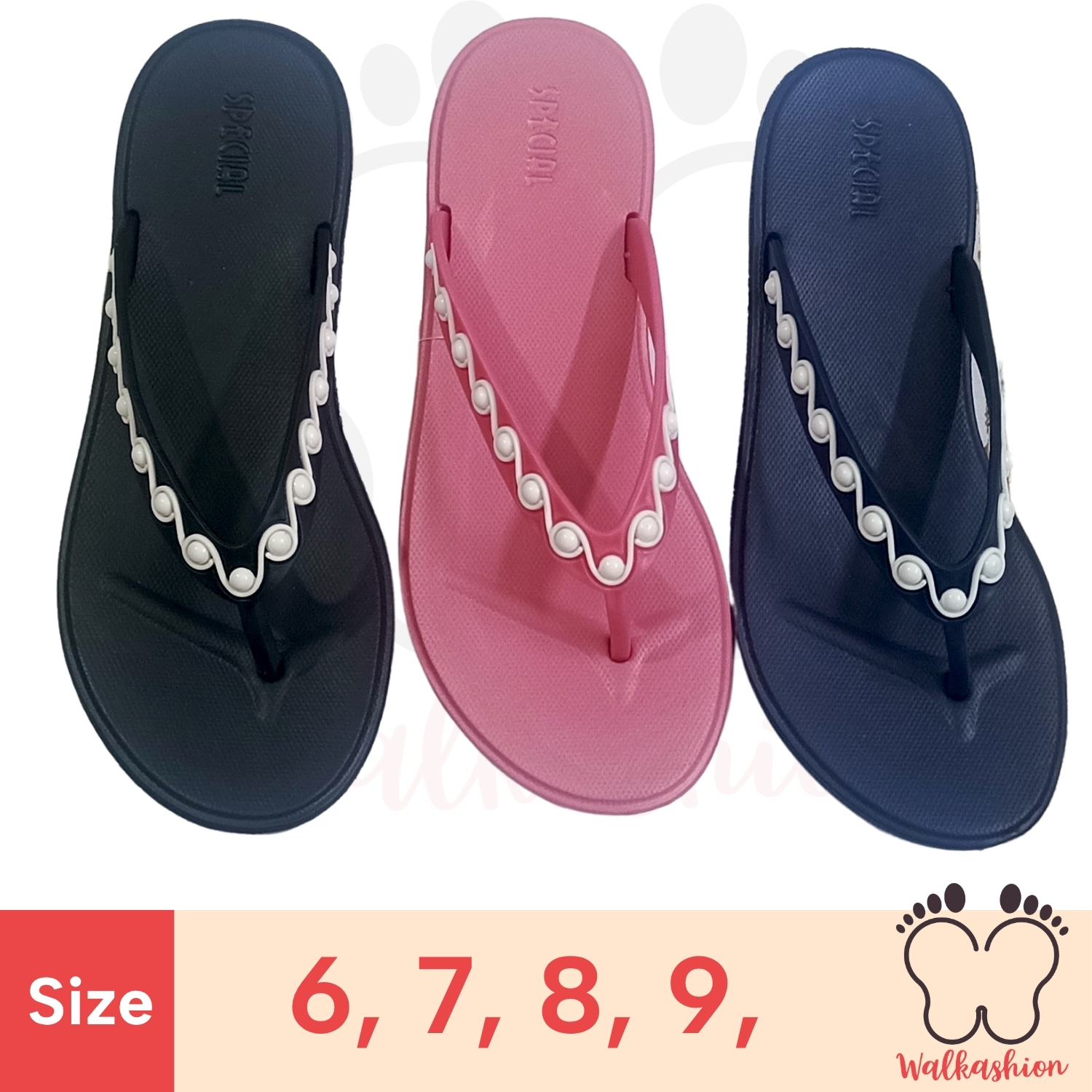 House/ Home Flip Flop Slipper for Women, Ladies and Girls. Flip Flop Flat sole Slippers for Ladies, Girls and Women. Best for Indoor and Outdoor casual use. Non Slippery in Dry surface. Available Colors Navy,  Black and Light Pink. Sizes US 6, 7, 8 and 9.