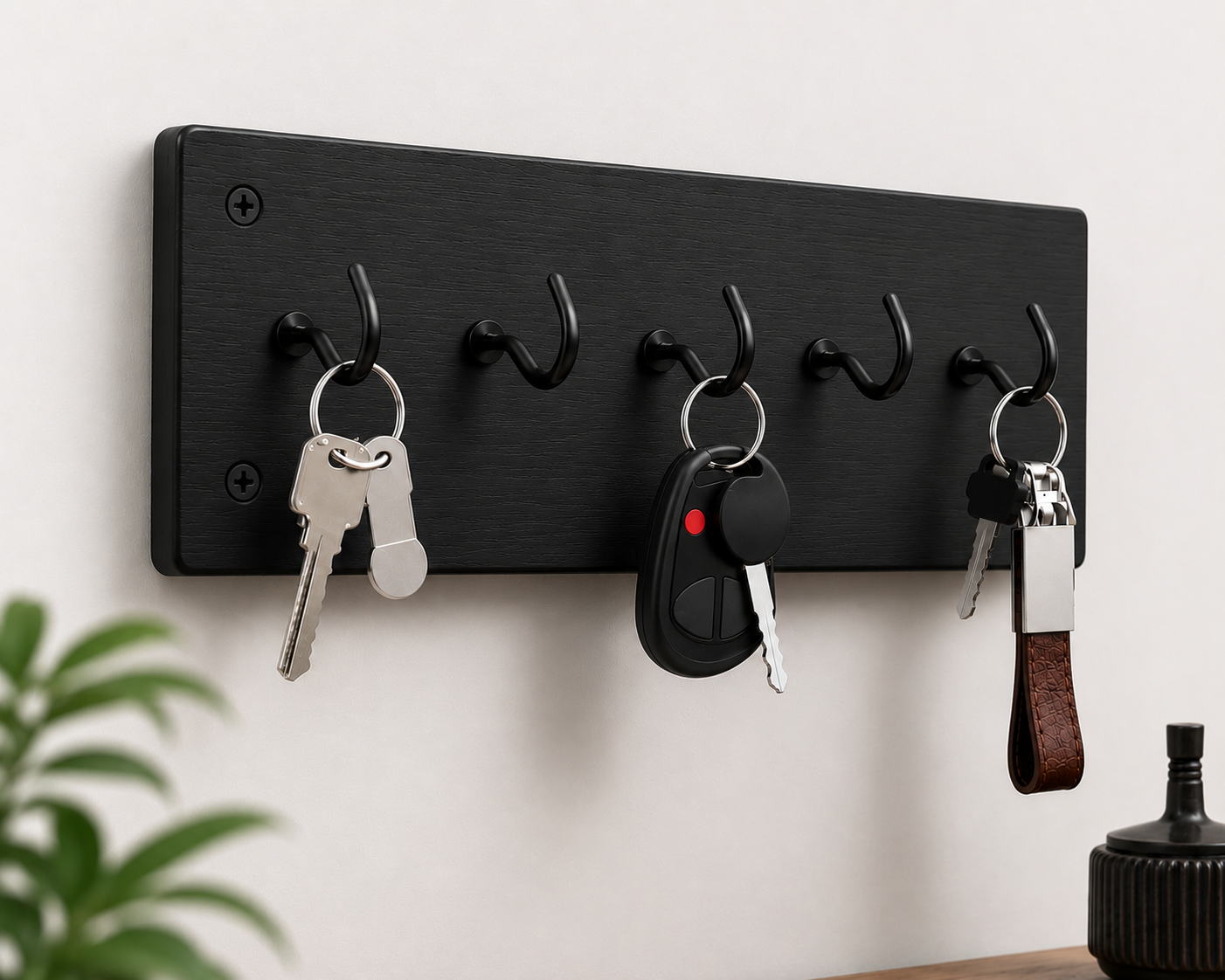 Modern Wooden Key Holder for Wall | Wall Mounted Key Rack with Hooks | Home & Office Decor room decoration, Wall decorative Antique Design Key Holder Wall Mounted