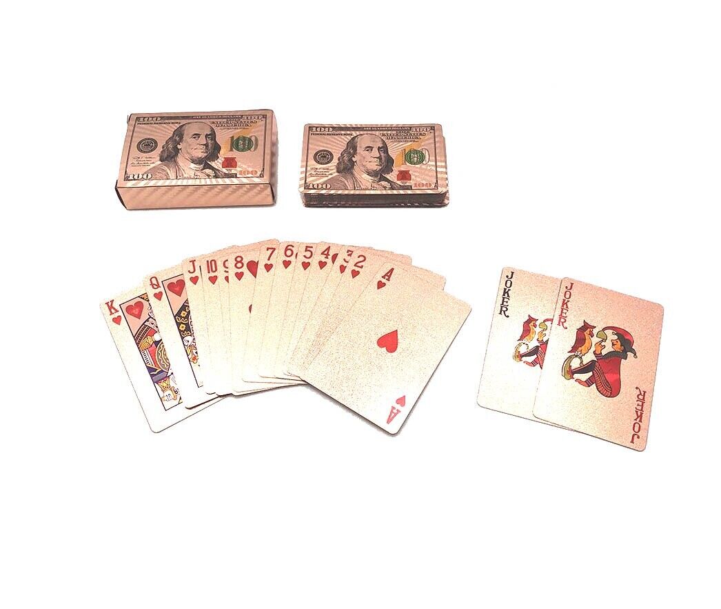 Playing Card Condor Assorted Playing Cards Collection - 100$ Rose Gold & Black - Condor ...