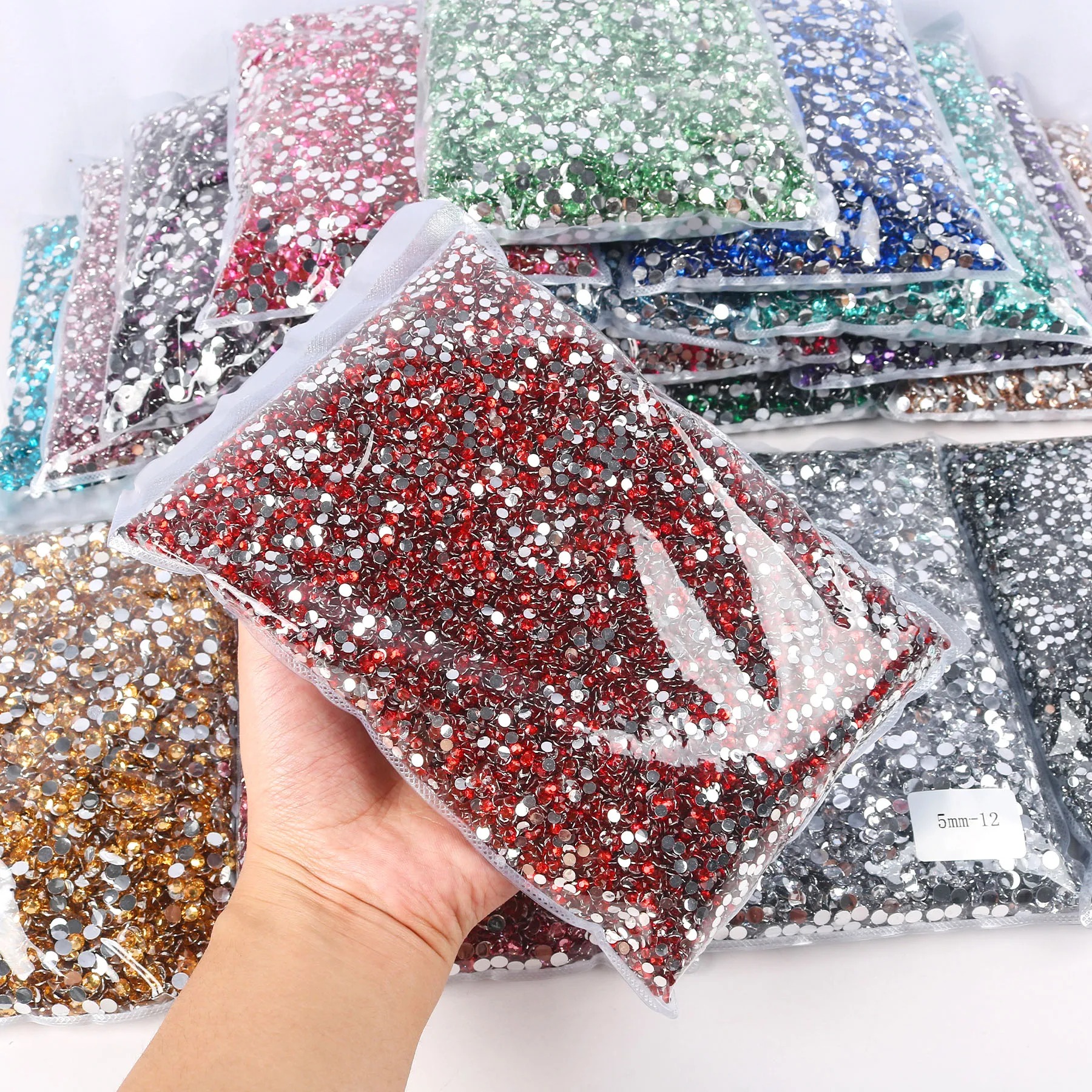 10gm Shiny Crystal & Stone Resin Beads Set – 4mm DIY Sewing, Jewelry Making & Craft Supplies | Tawakkal Craft
