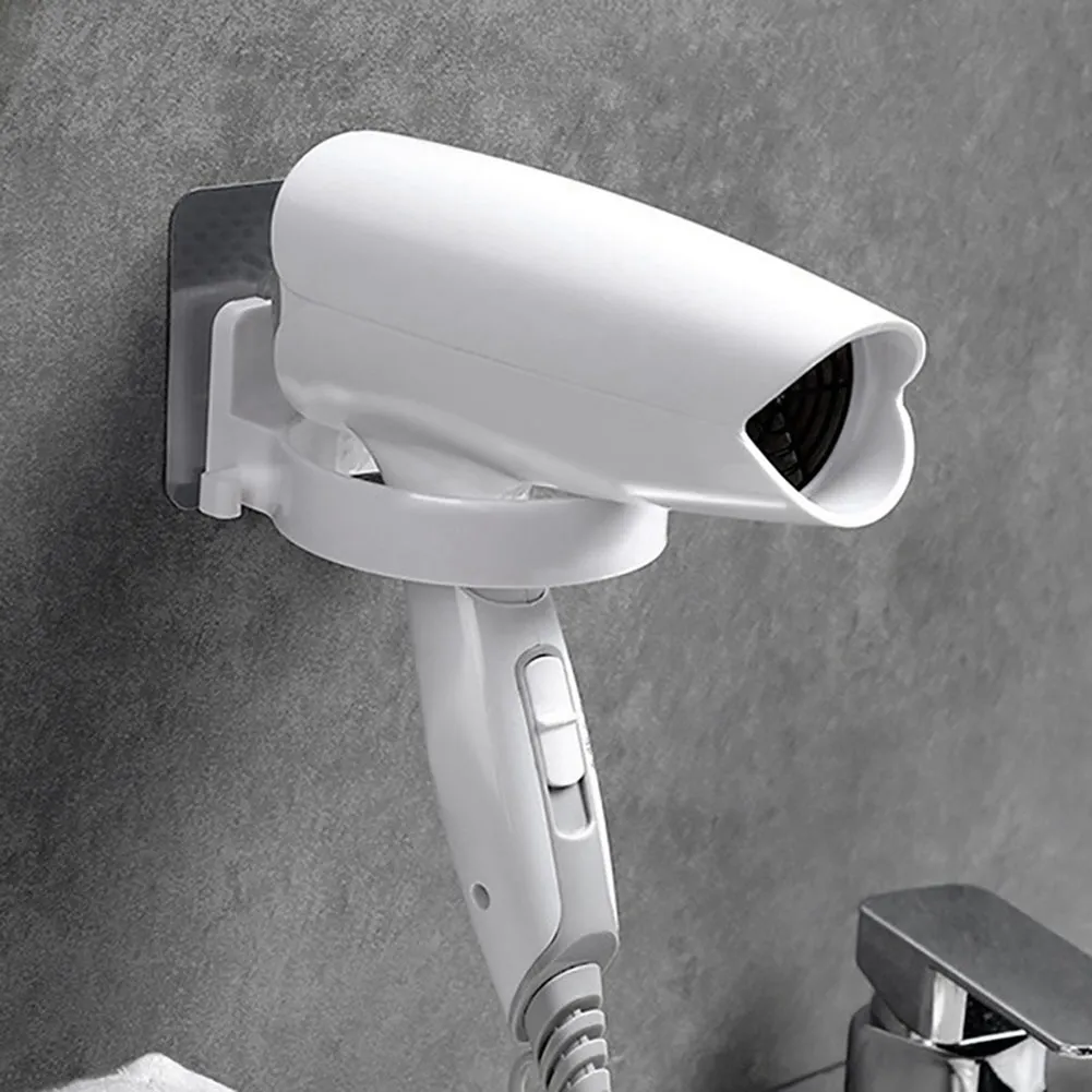 Hair Dryer Bracket Storage Rack Grey