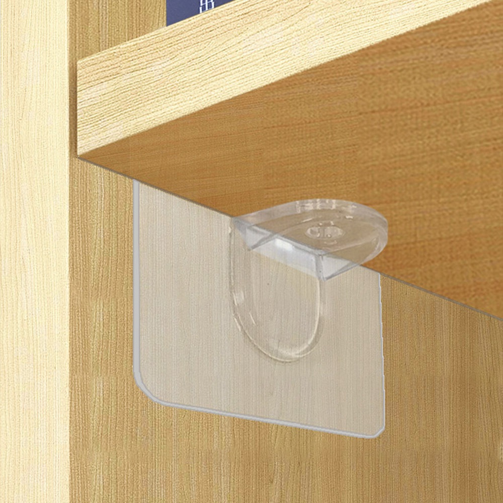 24Pcs Punch Free Shelf Support Peg-Self Adhesive Shelves Clips For Kitchen Cabinet Closet Brackets Clapboard Layer