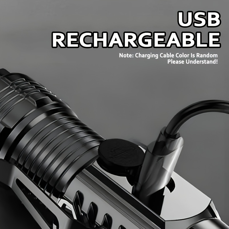 Portable Cheerful Shark Three-Eyed Creature Mini LED Flashlight Ultra Bright High Power Torch USB Rechargeable Compact Pocket Light with Belt Clip Multi Purpose Everyday Carry EDC Torch for Home Outdoor Camping Hiking Fishing Night Walking Emergency