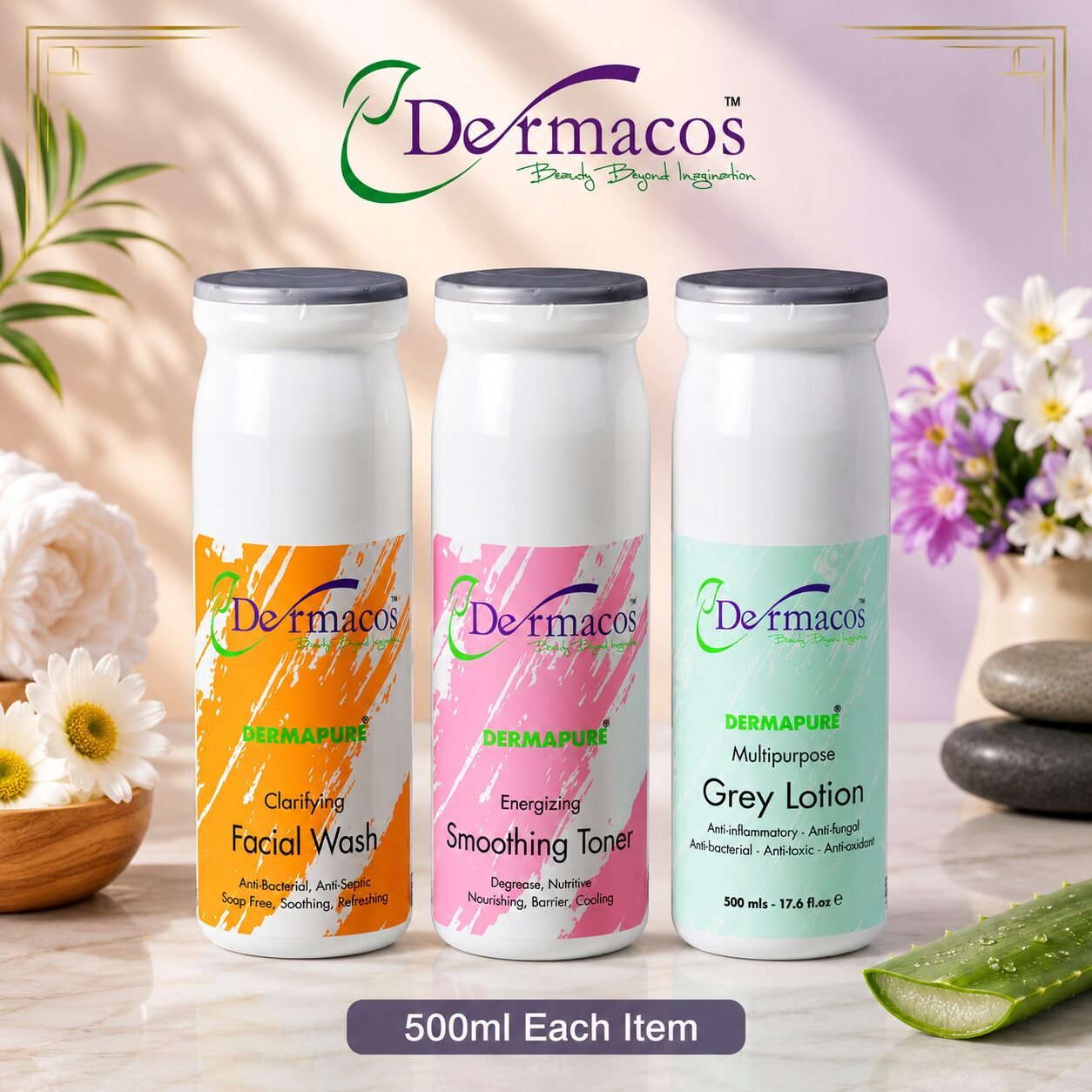 Facial Tubes Combination-3 ( Each) Pack of 3 | Personal Care Set | 500ml