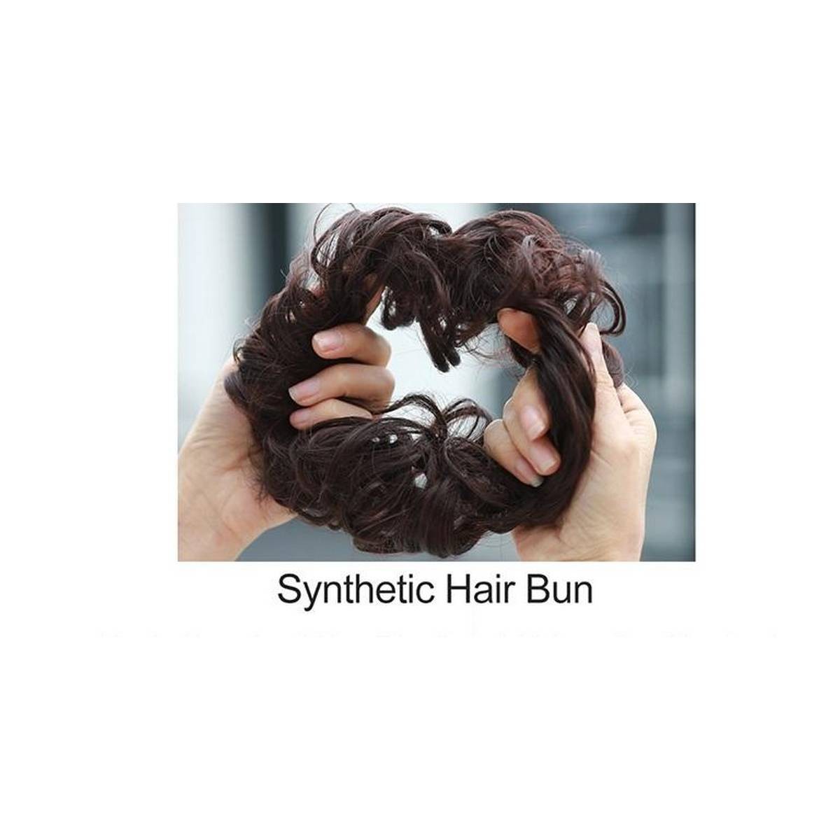 golden Synthetic Hair Bun Extensions