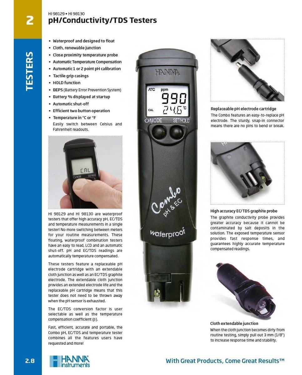 Multiparameter Meters High Range Hanna Instruments HI 98130 Waterproof