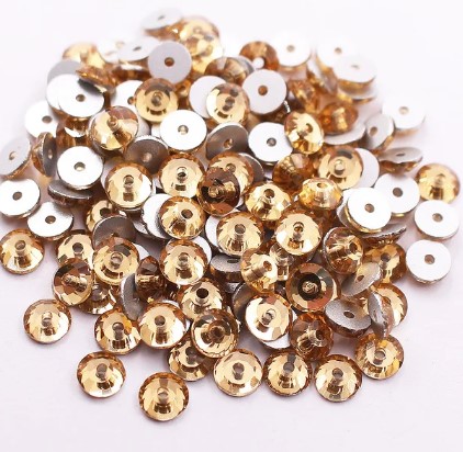 5mm Round Sew On Rhinestone Beads Sewing On Stones Single Hole Wedding Dress Accessories