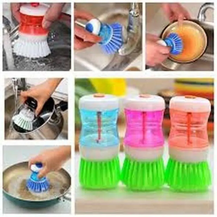 Kitchen Wash Tool Pot Dish Brush with Washing up Liquid Soap