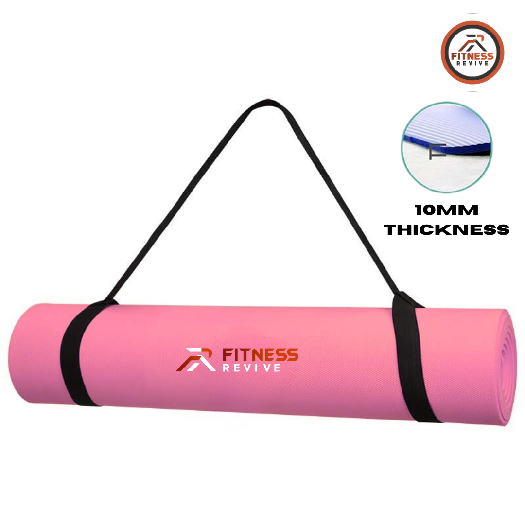 Yoga Mat 10mm – Anti-Slip Exercise Mat for Men & Women | 72 x 24 Inches | Extra Thick Non-Slip Gym Mat for Yoga, Pilates, Home Workout & Stretching