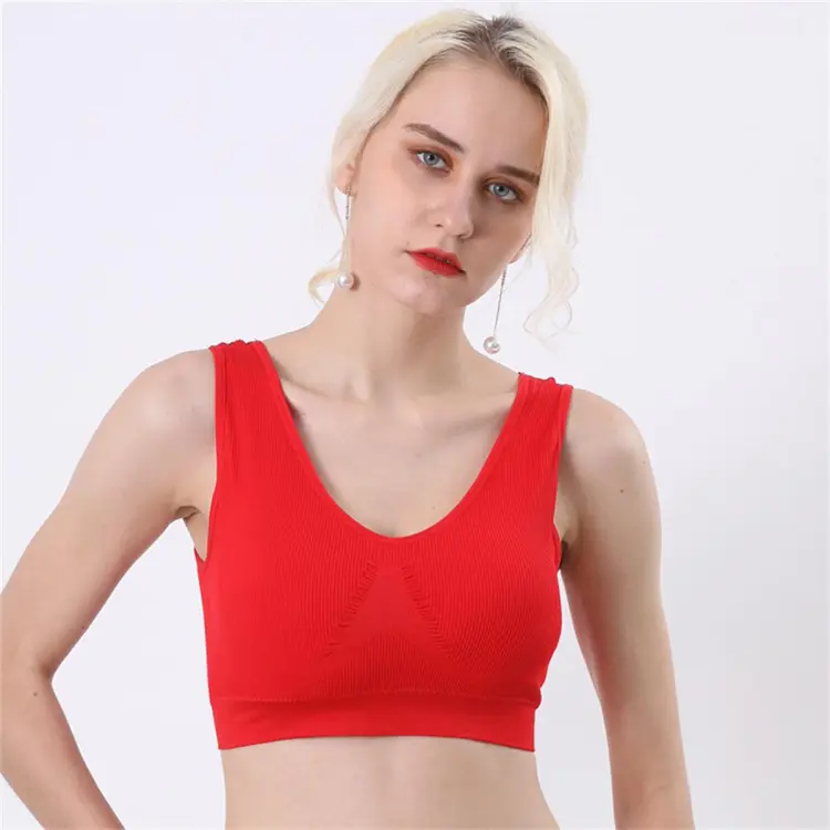 Women Nylon Sports Bra U-shaped Breathable Comfortable High Elastic  Seamless Wide Shoulder Straps For Yoga Pilates Weight Training