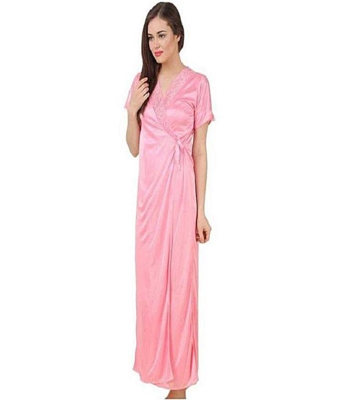 pink silk nightdress