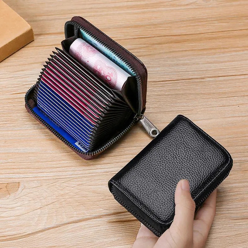Zip Card Holder |Genuine Leather Wallet for Men and Boys |Zip card pouch |Stylish Leather Card Holder Wallet with Zip – Slim, Smart, and Functional Design | Long and slim wallet for men lZip card holder for men