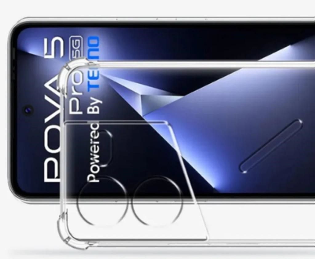 Tecno Pova 5 Pro 5G Transparent TPU Shockproof Back Cover