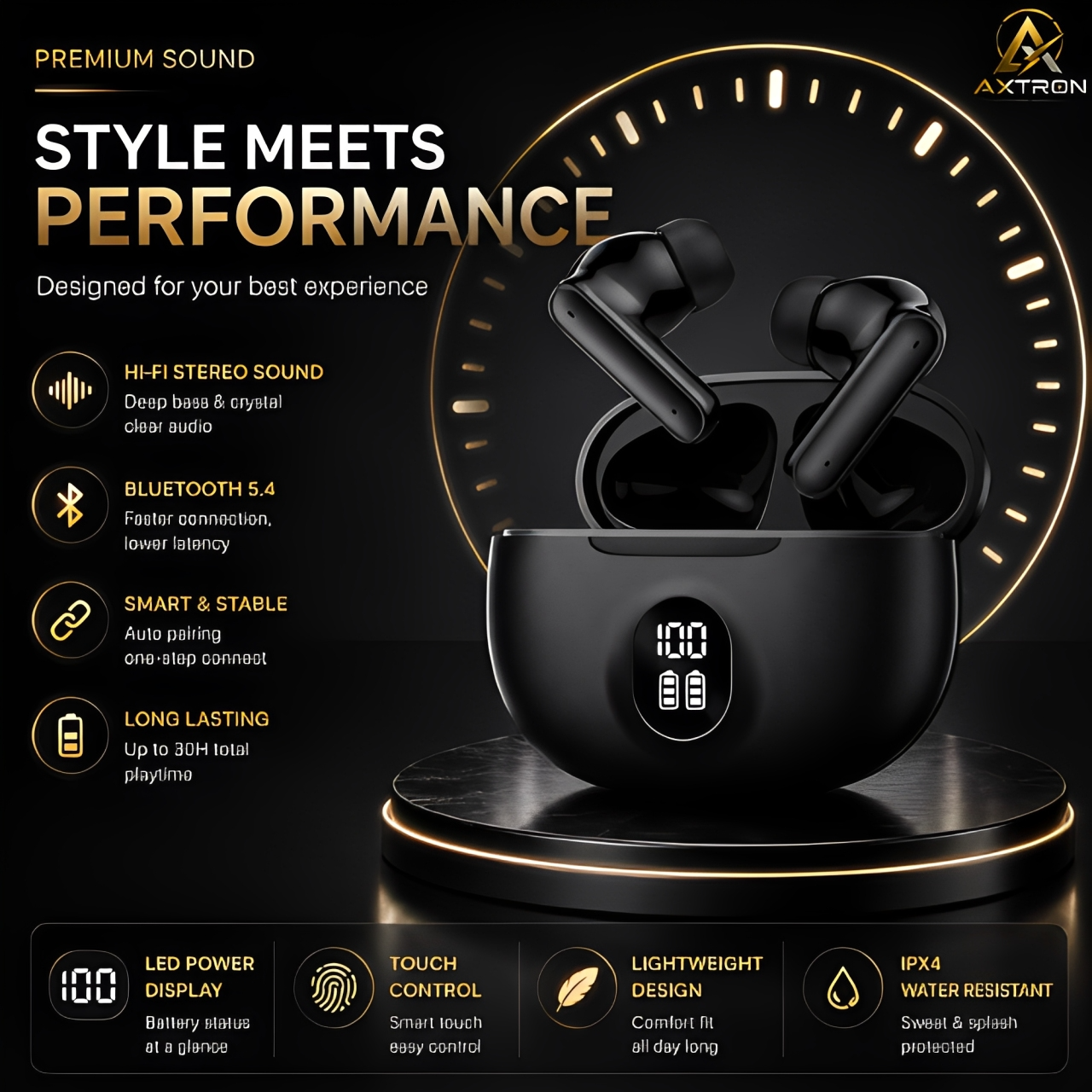 H895B TWS | True Wireless Stereo Universal Bluetooth Earbuds & Airbuds | Dual Pods Handsfree Earphones Headset | Compatible with All Bluetooth Devices.