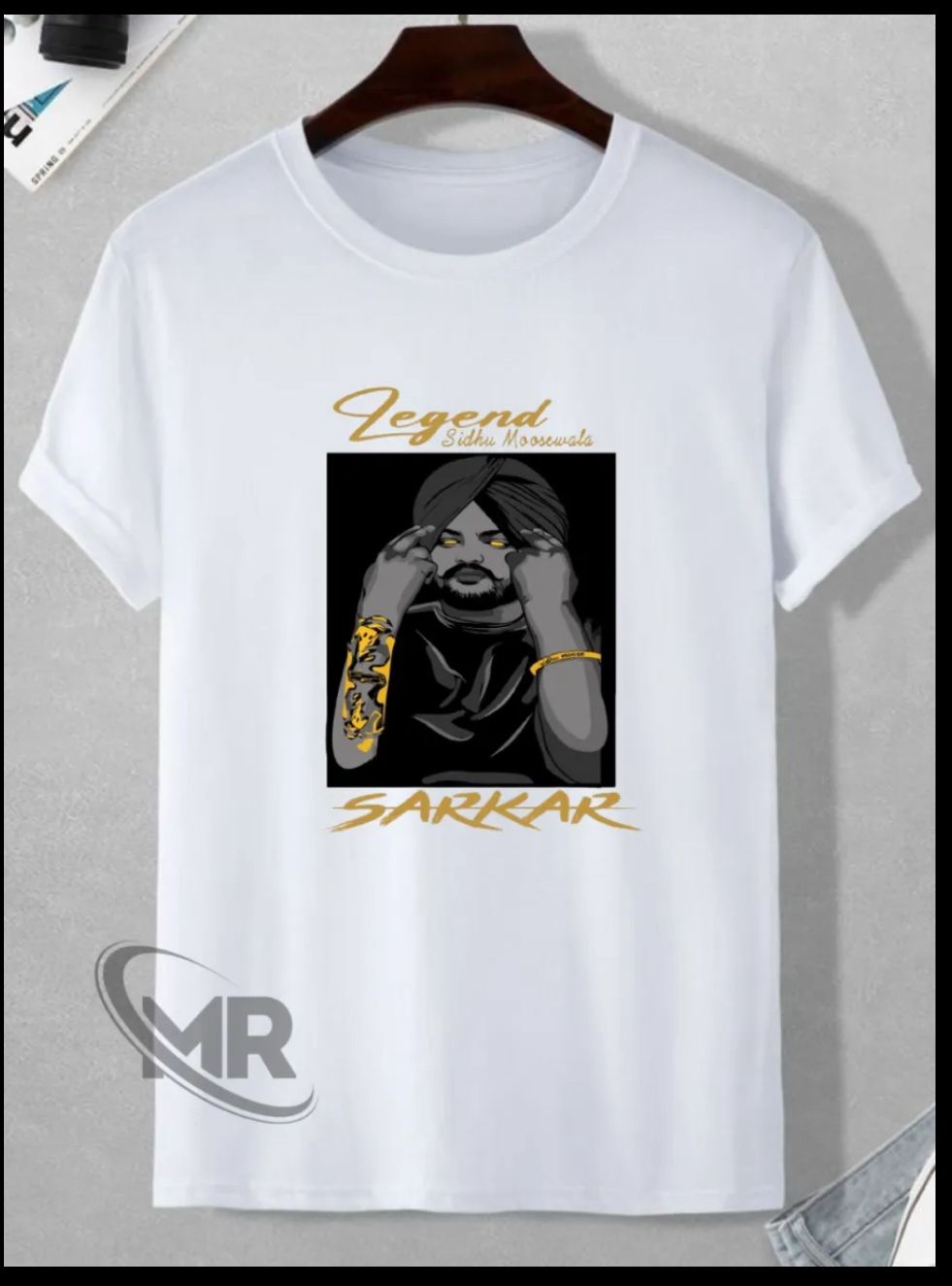 SIdhu Moosewala Printed Summer Cotton Half Sleeves O Neck T Shirt For Men & Boys