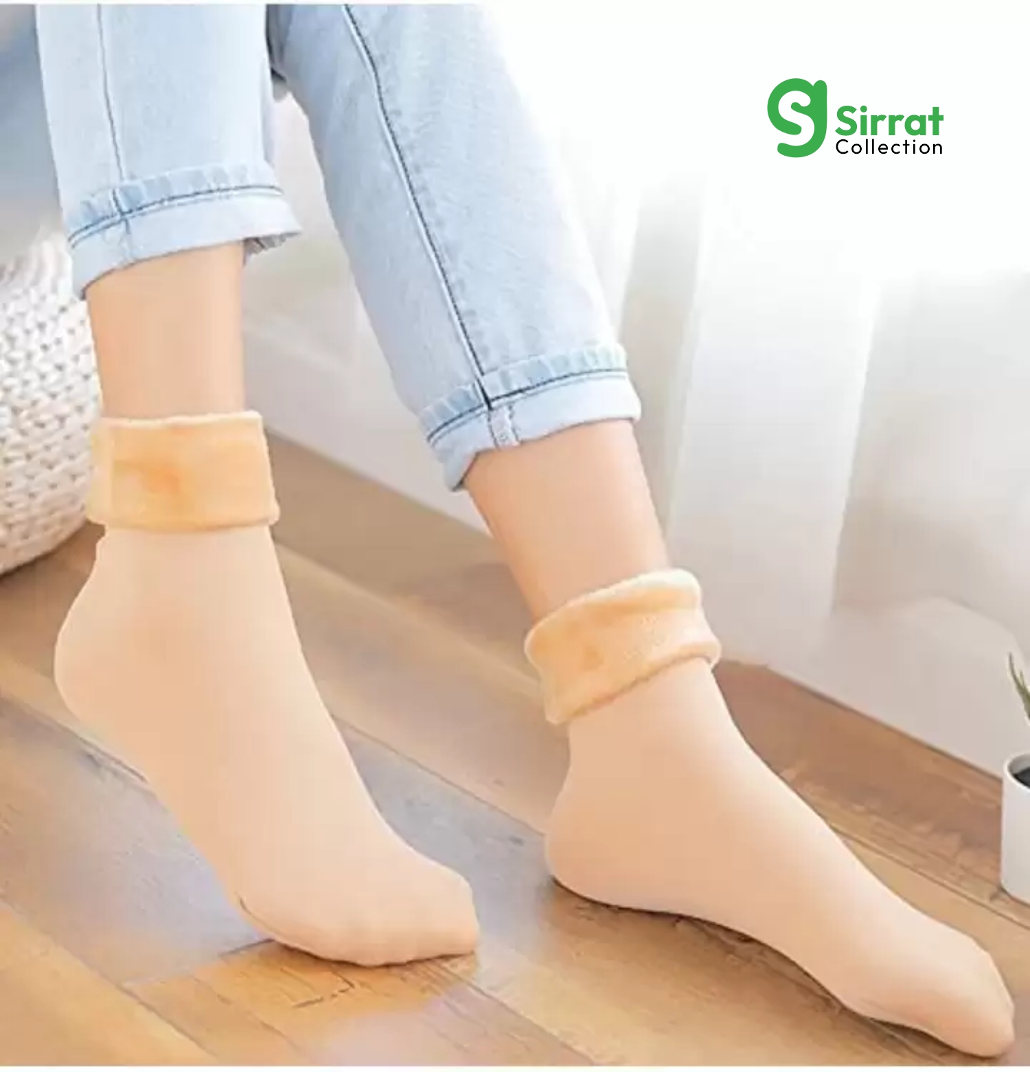 Ladies Wool Socks for Winter - Thermal, Soft Velvet Boots, Warm and Comfortable