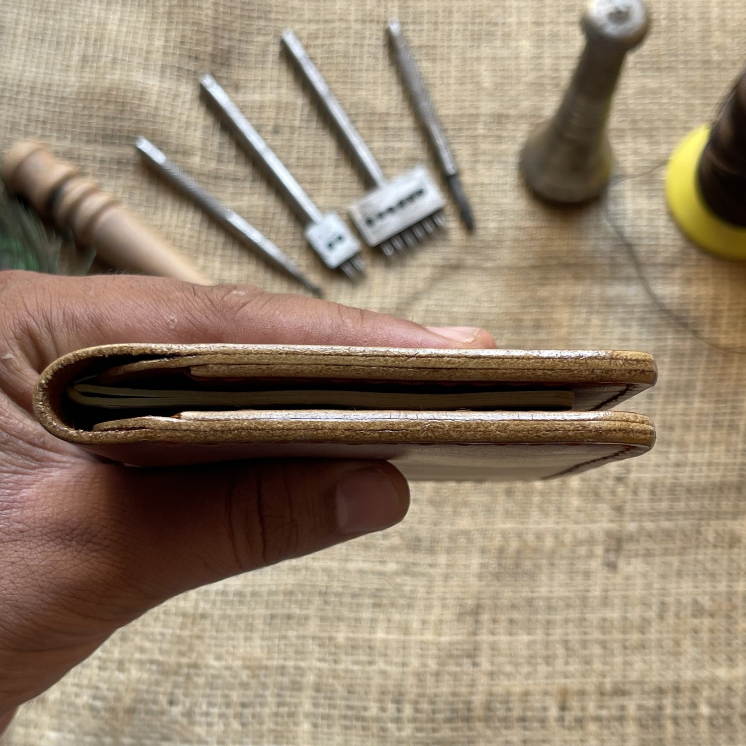 Luxury Handmade Genuine Leather Pass Cover Brown RFID