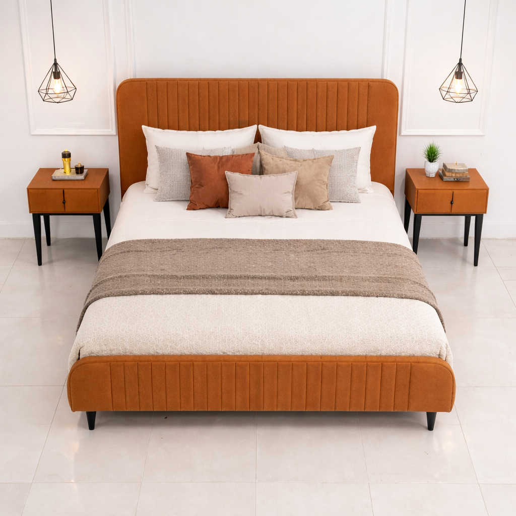 Affordable New  Design wooden Bed Set Furniture for room / Wooden poshesh Beds For Bedroomn BED8