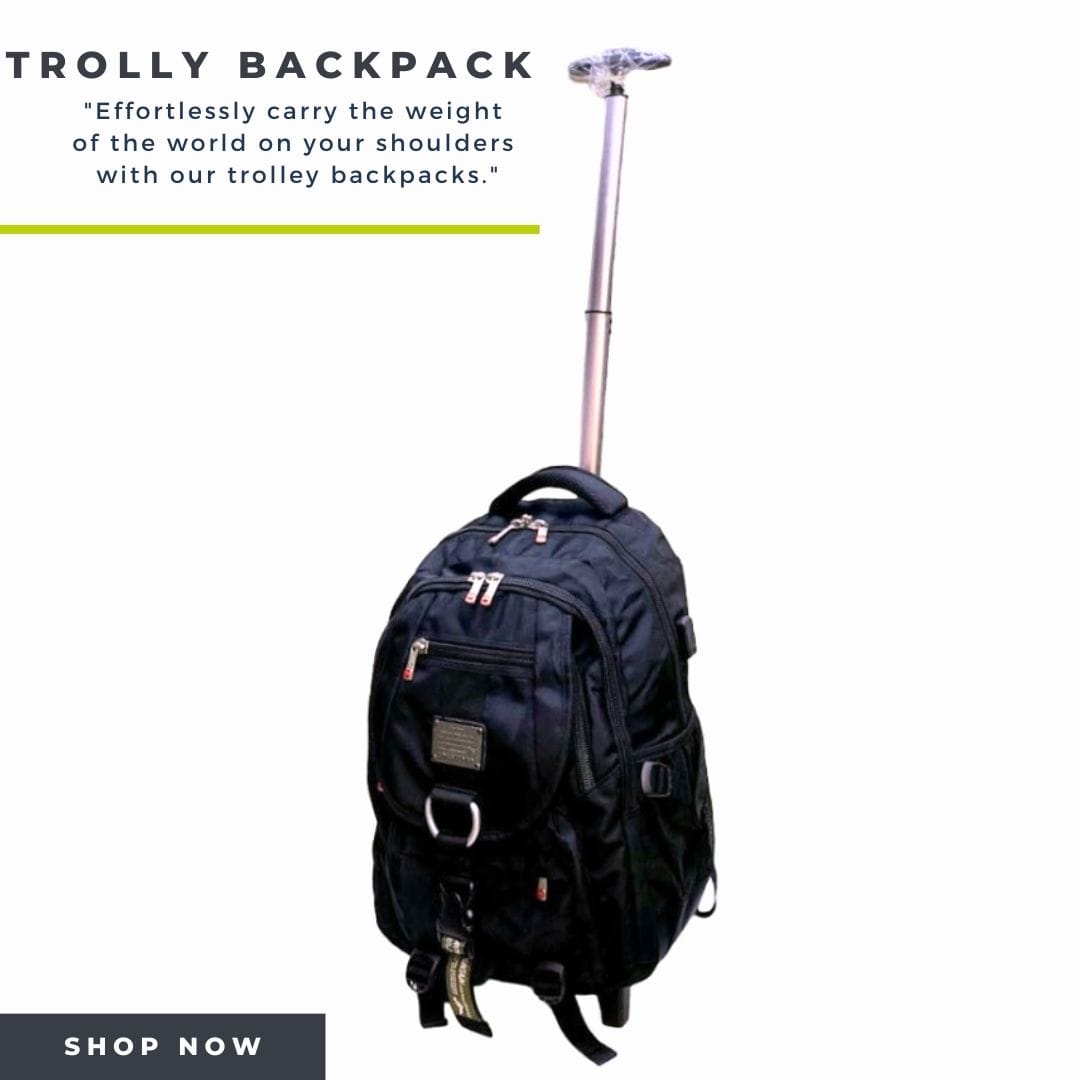 Royal Mountain Nylon Rolling Backpack For School Travel Daraz.pk