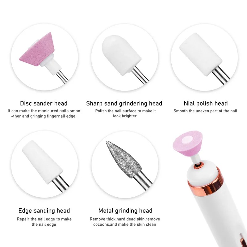 Professional Electric Nail Drill Set for Pedicure & Manicure - 20,000 RPM with Milling Cutters & Nail File Polishing Equipment Deal Plus