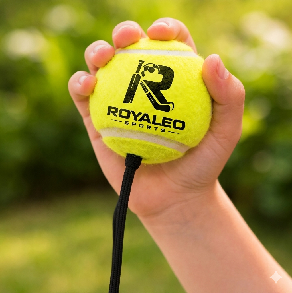 CRICKET Tennis Training Ball with Rope Hanging Tennis ball – Premium Solo Rebound Practice Trainer for Beginners, Kids & Players  Portable Swing Skill Builder  rassi wala ball