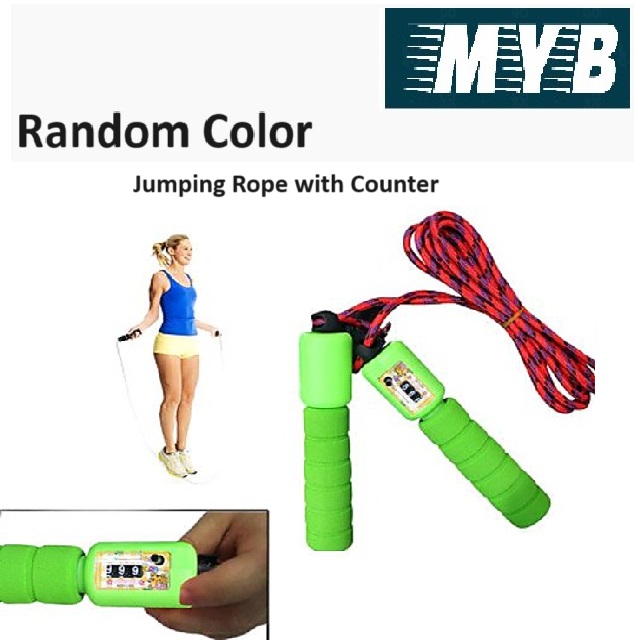 Random Colors- Jumping Rope with Counter Skipping Ropes Jump Skipping Rope for Men, Women, Weight Loss, Kids, Girls, Children, Adult - Best in Fitness, Sports