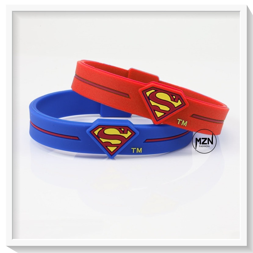 Fine Quality Superman Logo Silicon Wrist Band For Boys