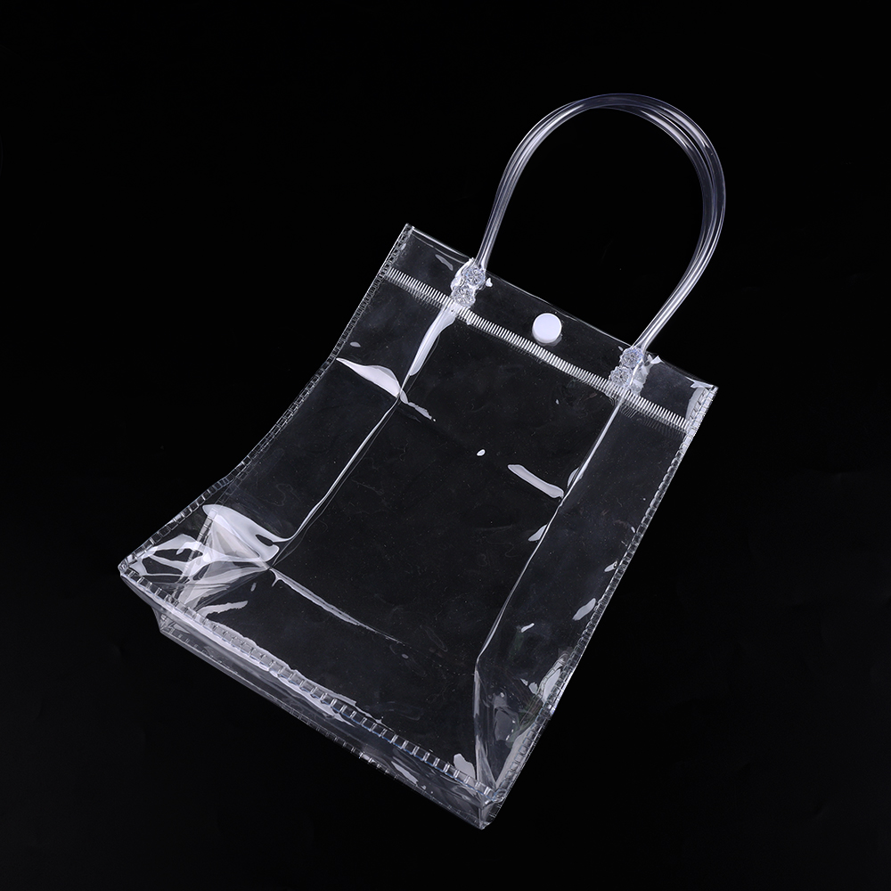 Women Fashion Transparent Soft PVC Tote Bags Girls Simple Clutch Bags