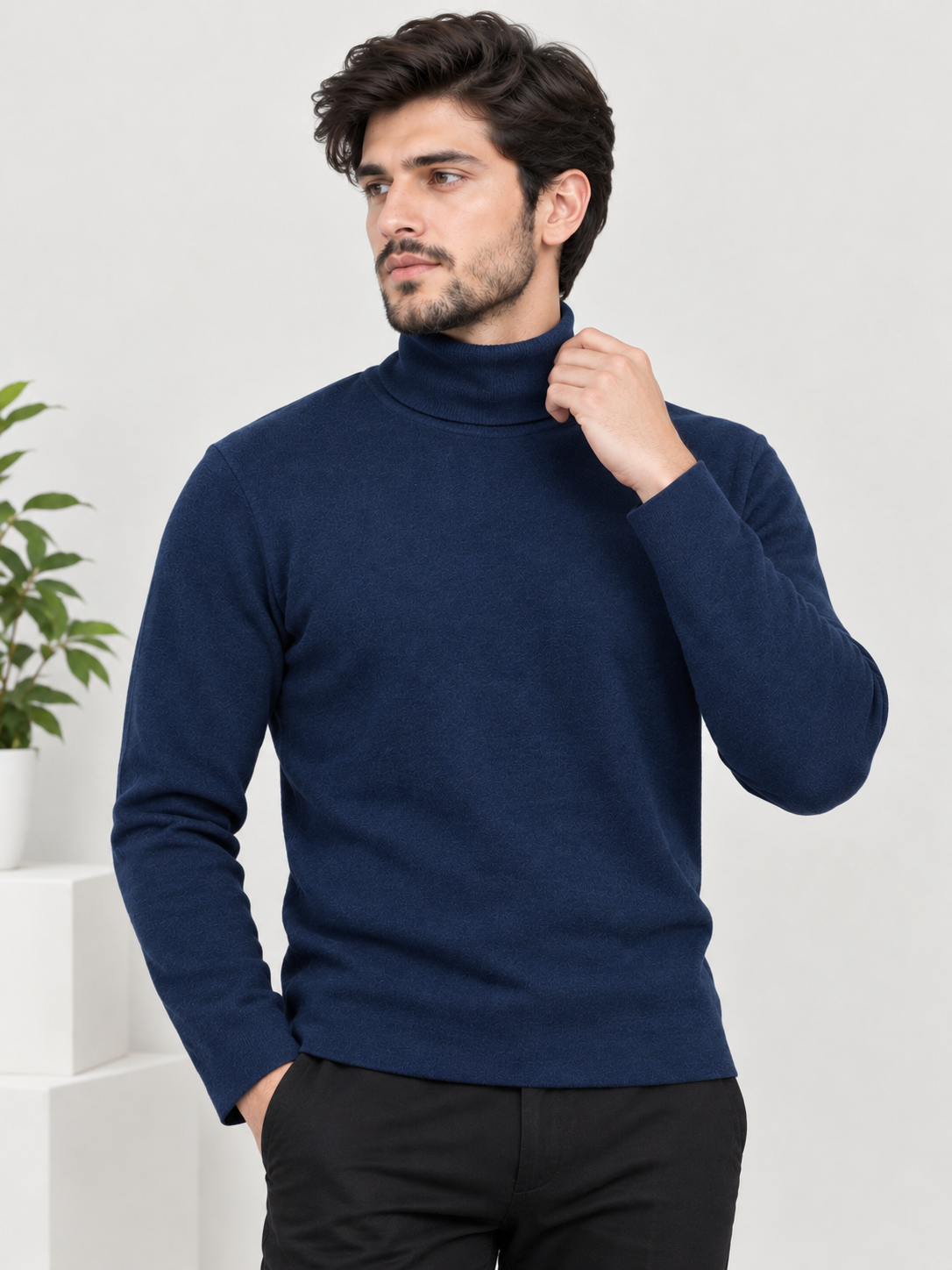 Winter High Neck for Men & Boys – Soft Warm Full Sleeve Turtleneck Shirt, Comfortable Casual Winter Wear for Daily Use