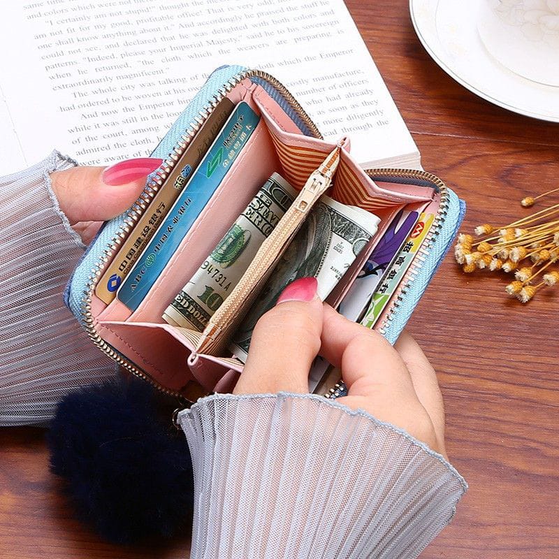 Adorable Cat Design Small Wallet for Girls
